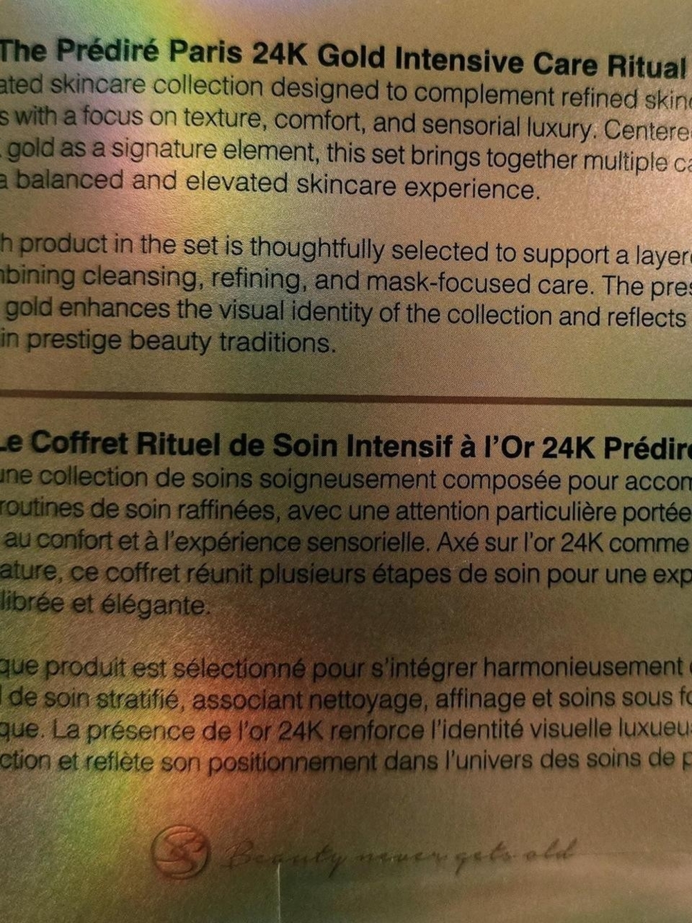 Predire 24K Gold Intensive Care Ritual Set - Picture 4 of 5
